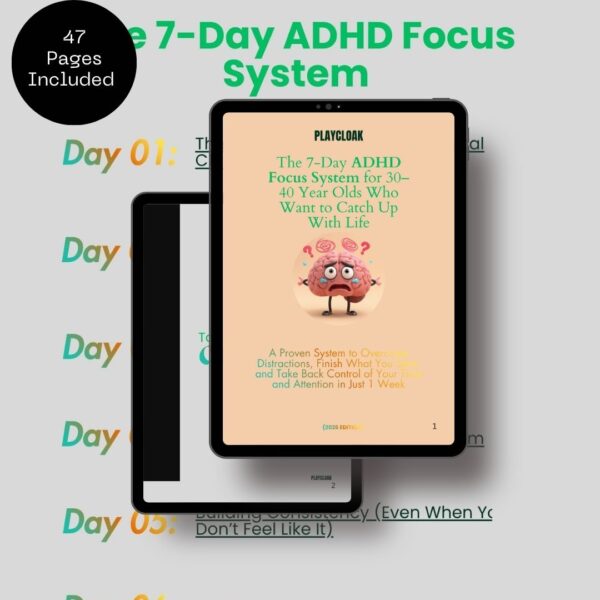 7-Day ADHD Focus System for 30–40 Year Olds EBook