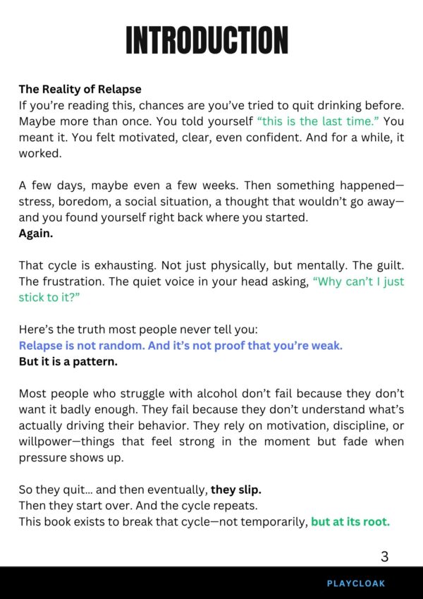 INTRODUCTION2 7-Day Sober Reset Guide EBook To Stay Sober for Good