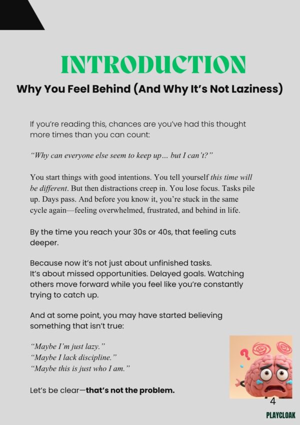 7-Day ADHD Focus System for 30–40 Year Olds EBook
