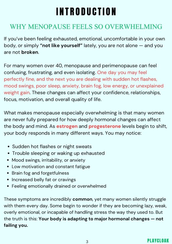 The 7 Day Menopause Relief Ebook For Women Over 40
