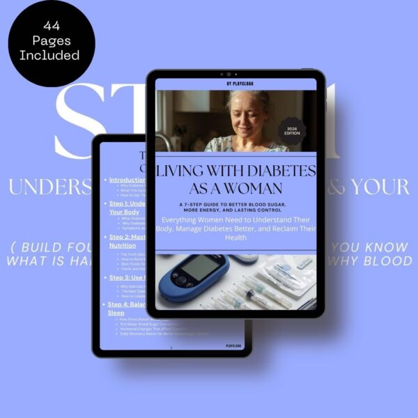 Living with Diabetes as a Woman 7 Step Guide Cover 7-Step Guide To Living With Diabetes As A Woman