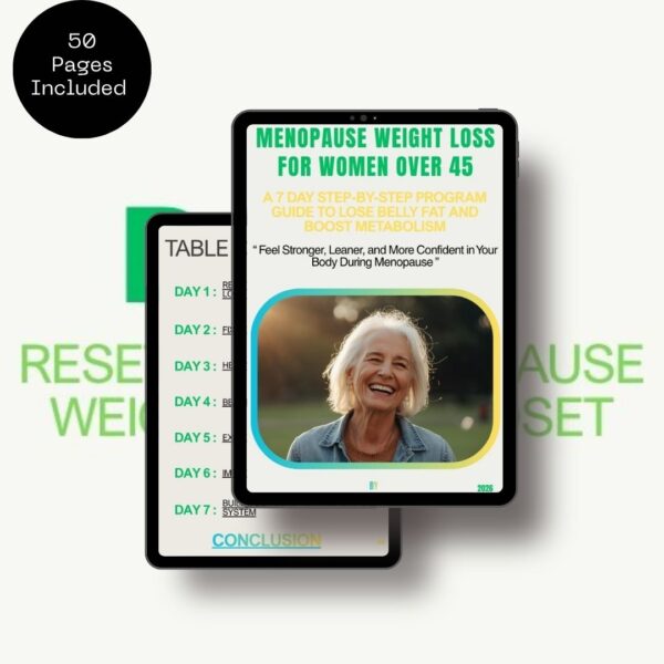 MENOPAUSE WELLNESS BUNDLE - 2 Ebooks : 7-Day Step-by-Step Menopause Weight Loss Ebook & 7 Day Menopause Relief For Women Over 40 Ebook