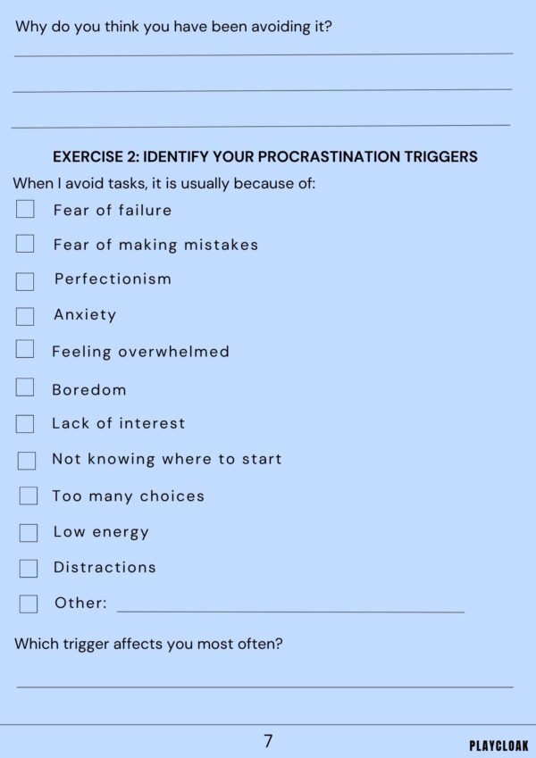 ADHD Action & Productivity Bundle -  2 Ebooks : ADHD, Anxiety & Procrastination Ebook and ADHD Companion Workbook